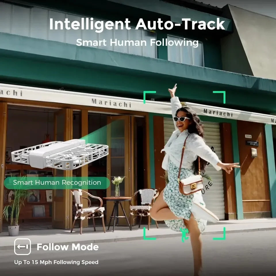 For Hover Air X1 Ultra-Light 125g Foldable Flying Camera Triple Stabilization Auto Tracking 5 Modes Hand Commercial Drones