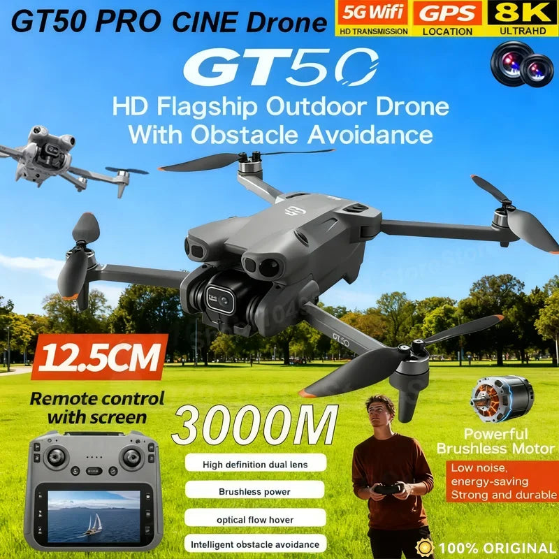 NEW Original GT50 Drone 8K WIFI GPS Professional HD Aerial Photography Remote Control Aircraft HD Dual Camera Quadcopter Toy UAV