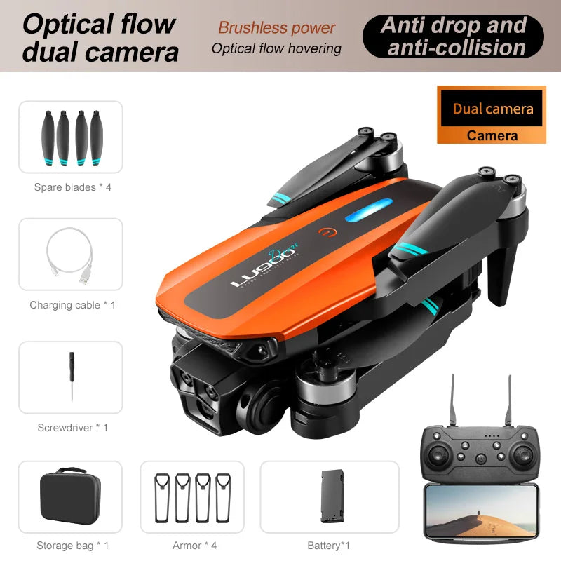 LU200 8K GPS Drone Triple Camera & Omnidirectional Obstacle Avoidance,  FPV Quadcopter for Aerial Photography, 10KM Range