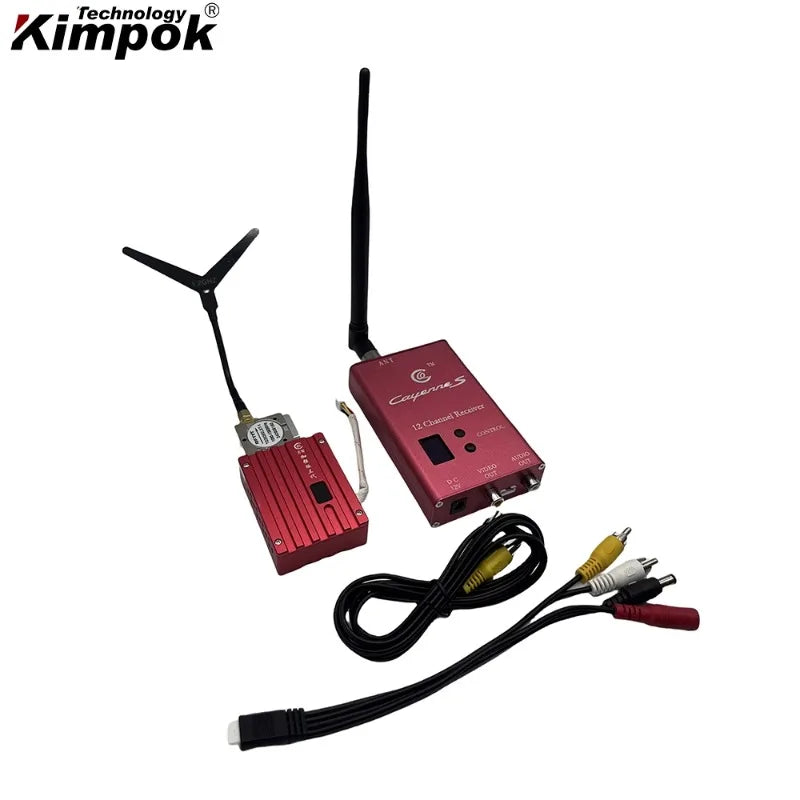 1.2GHz 8W FPV VTX  VRX Enhanced Wireless Video Transmitter with 8 Channels 20~40km Long Range 173g for FPV Racing Drones