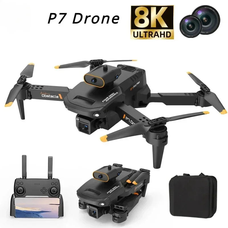 New P7 Drone Professinal HD Dual Camera for Anti Wind Aerial Photography Quadcopter Drones 360⁰ Obstacle Avoidance  RC Dron Toy