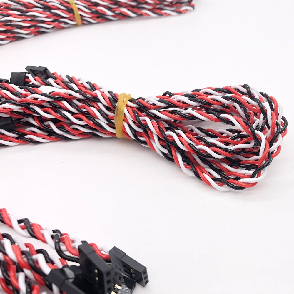 10/20PCS RC Servo Extension Cord Cable Wire Lead JR 100/150/200/300/500mm Connector for RC Fixed-Wing Helicopter Ariplane Drone