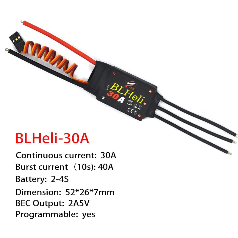 1-3Pcs Brushless ESC BLHeli 20A 30A 50A With UBEC For Quadcopter Model Aircraft Launching Multiaxis DIY FPV RC Drone