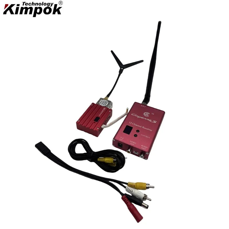 1.2GHz 8W FPV VTX  VRX Enhanced Wireless Video Transmitter with 8 Channels 20~40km Long Range 173g for FPV Racing Drones