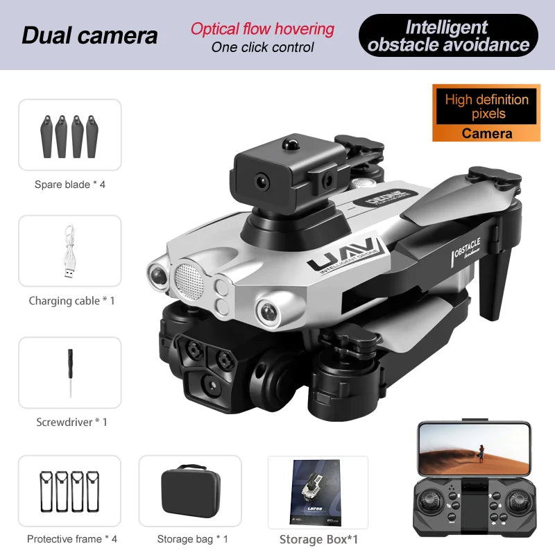 LU200 8K GPS Drone Triple Camera & Omnidirectional Obstacle Avoidance,  FPV Quadcopter for Aerial Photography, 10KM Range