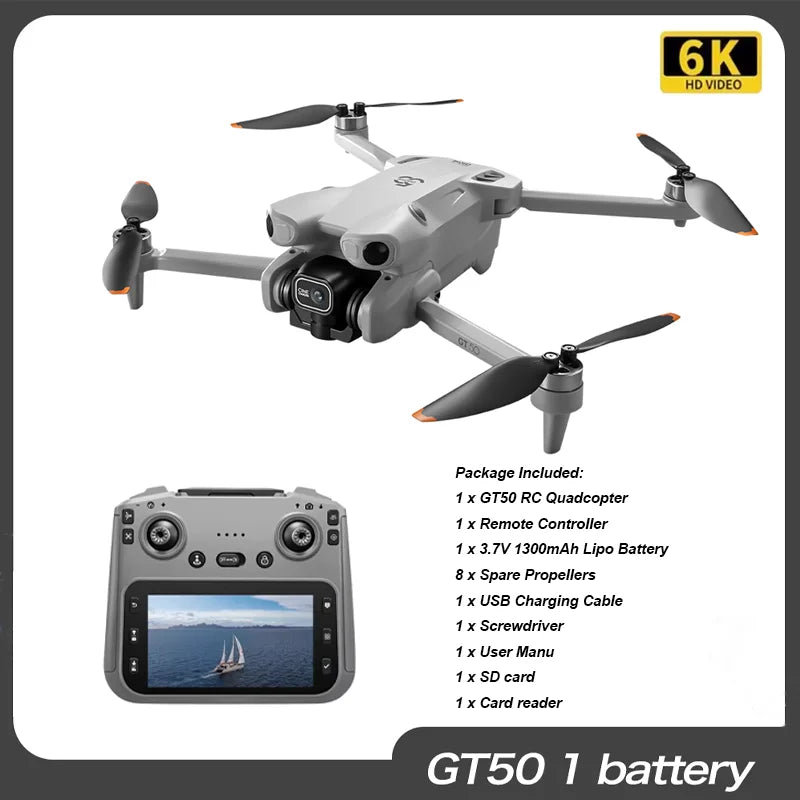 NEW Original GT50 Drone 8K WIFI GPS Professional HD Aerial Photography Remote Control Aircraft HD Dual Camera Quadcopter Toy UAV