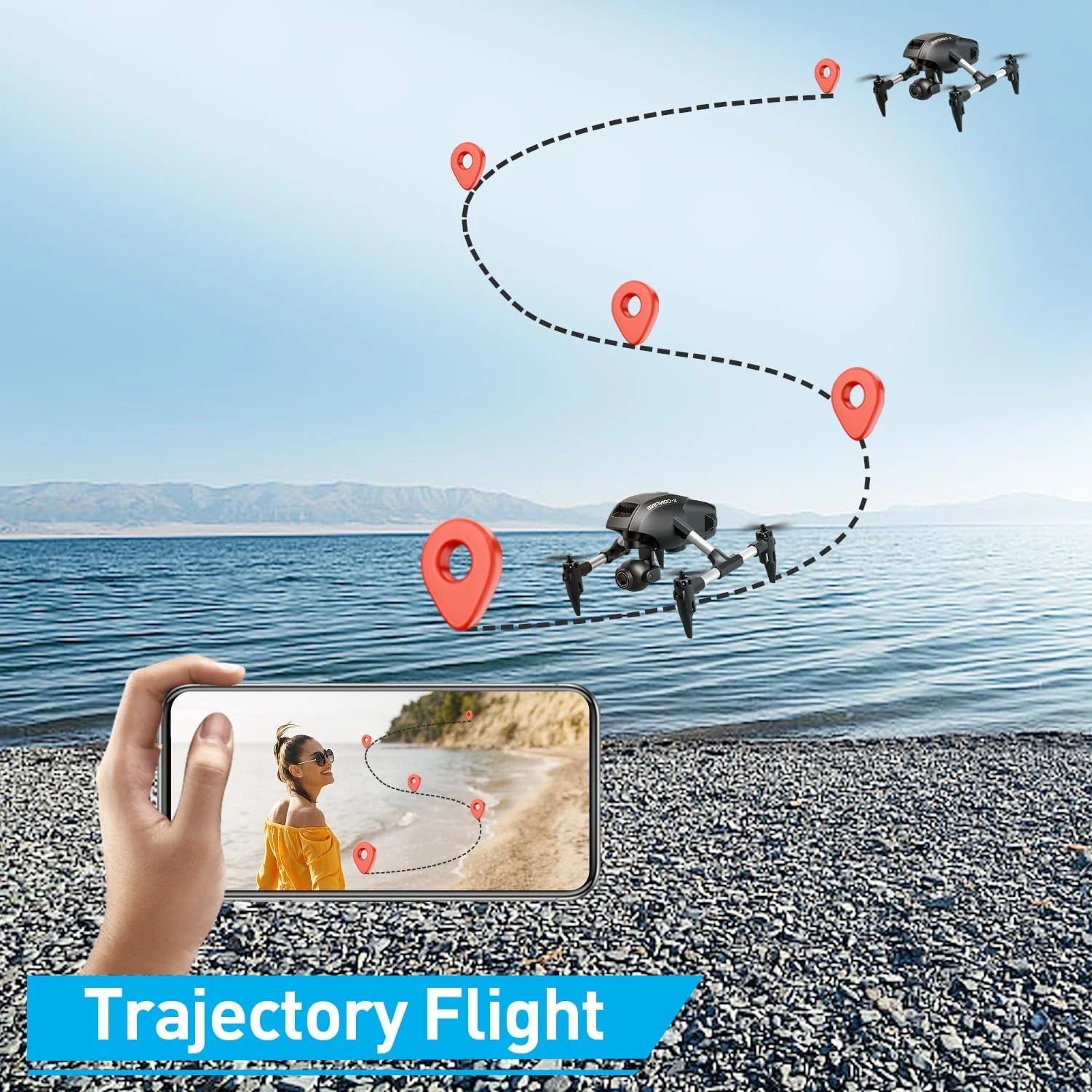 2025 New V42 WIFI FPV Drone Wide Angle HD 4K/1080P Camera Height Hold  Quadcopter RC Helicopter Drones Toy Gift for Kids Adults