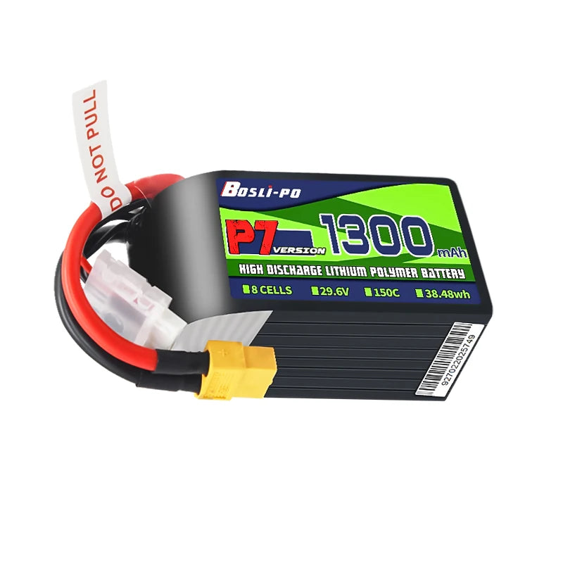 Boslipo P7 1300mAh 150C Lipo Battery 4S 6S 8S FPV Battery for Racing Freestyle RC Drones