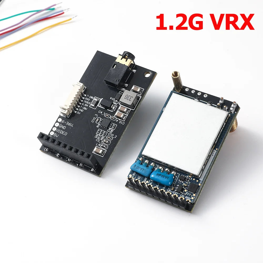 1.2G 1.2GHz 1.6W 2W VTX Switchable Video Transmitter Module 1.2G 9CH VRX 1200mhz Video Receiver with Antenna For FPV Drones