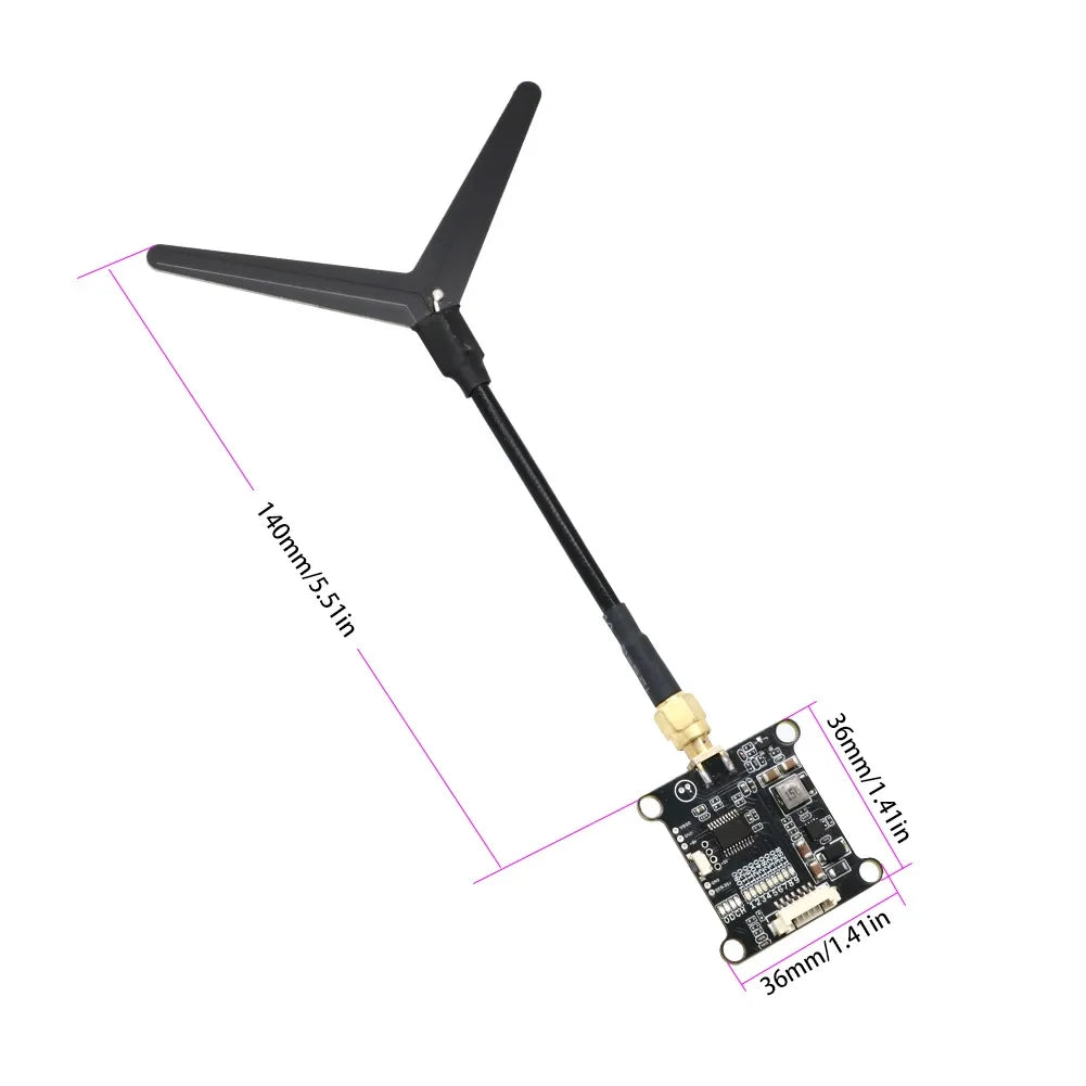 1.2G 1.2GHz 1.6W 2W VTX Switchable Video Transmitter Module 1.2G 9CH VRX 1200mhz Video Receiver with Antenna For FPV Drones