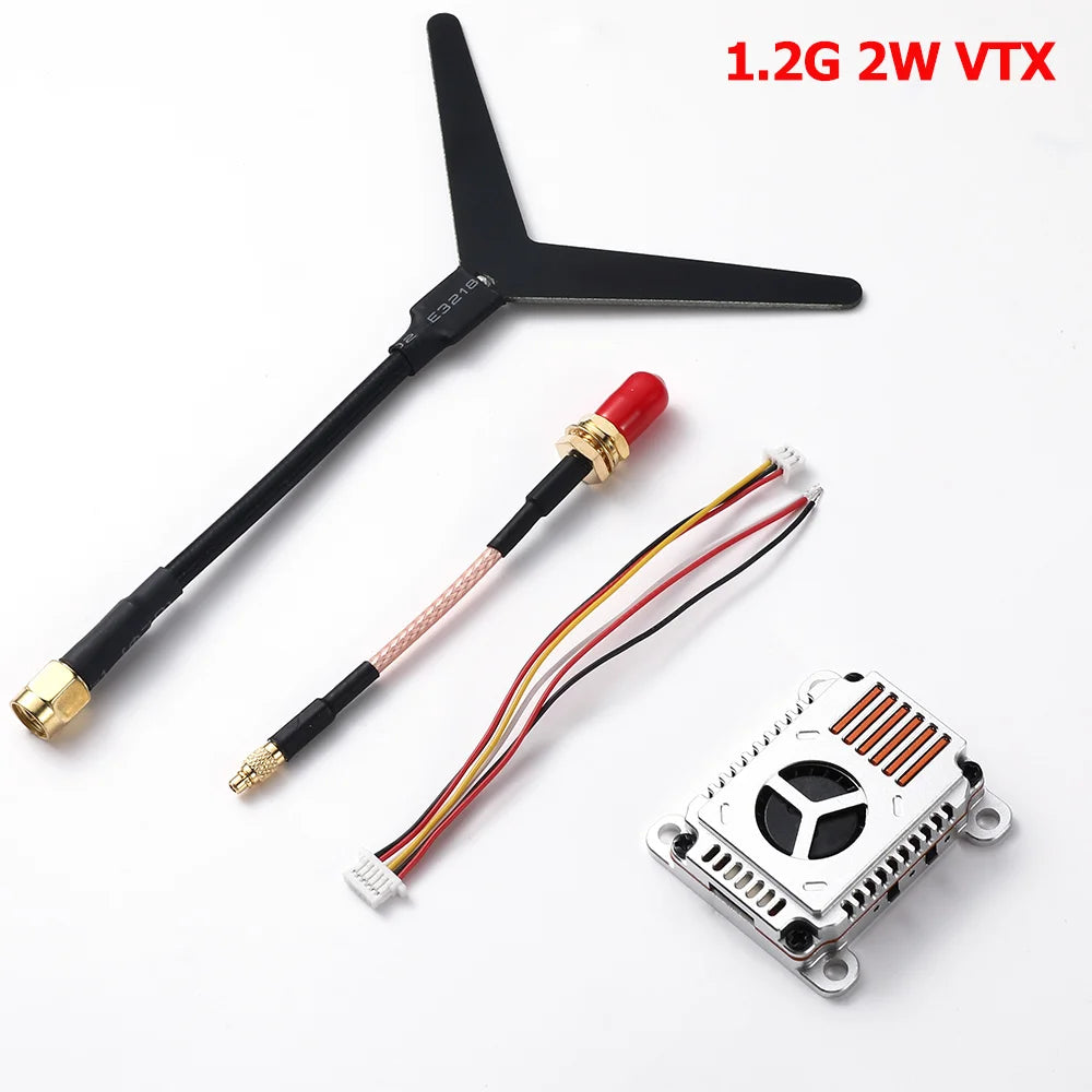 1.2G 1.2GHz 1.6W 2W VTX Switchable Video Transmitter Module 1.2G 9CH VRX 1200mhz Video Receiver with Antenna For FPV Drones