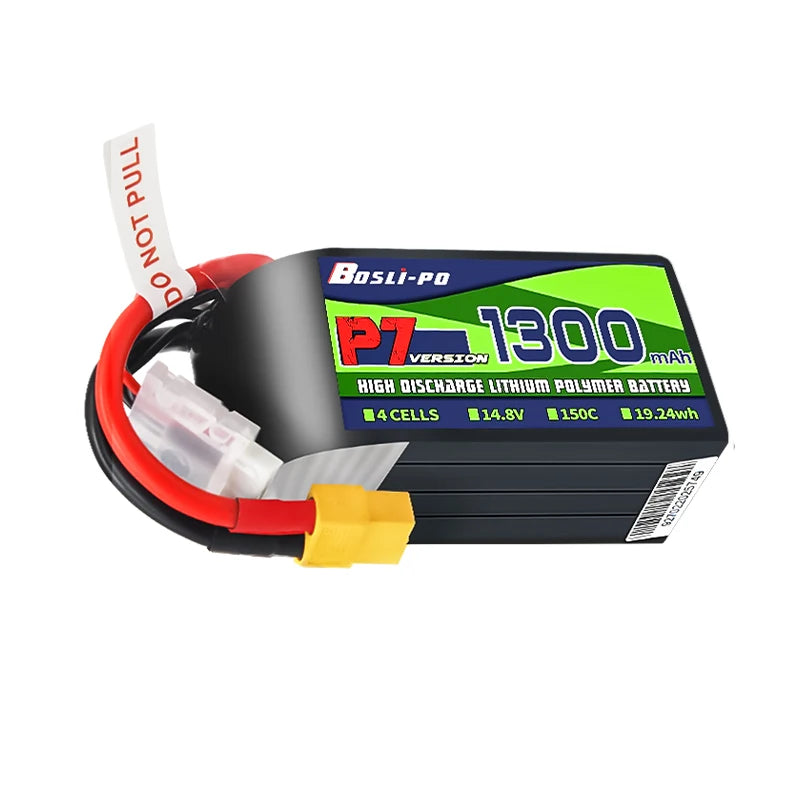 Boslipo P7 1300mAh 150C Lipo Battery 4S 6S 8S FPV Battery for Racing Freestyle RC Drones