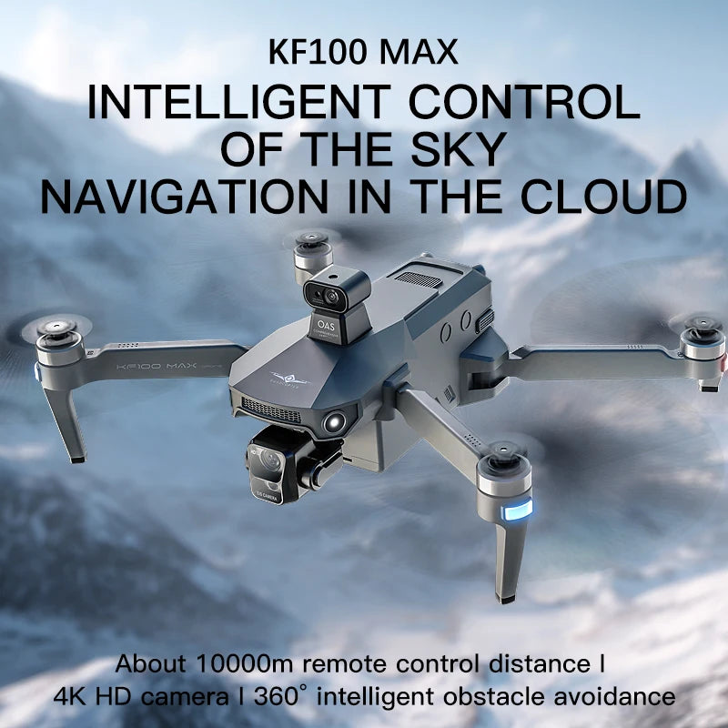 5.5 inch KF100 MAX/KF100 Large Screen RC Profesional GPS Drone With 8K Camera 3-axis Gimbal Brushless For Fishing Dron VS P7 MAX