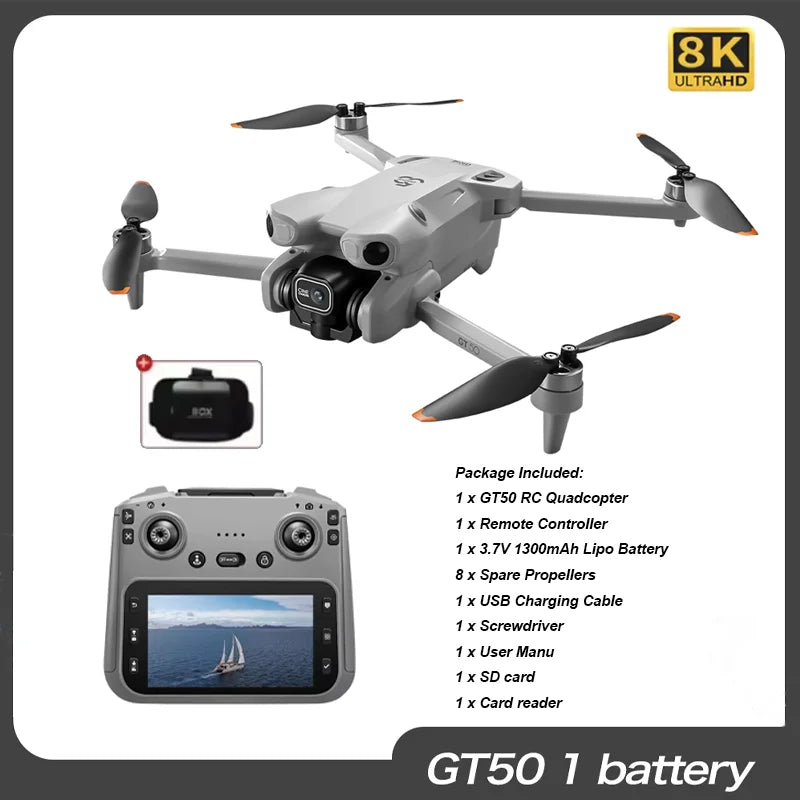 NEW Original GT50 Drone 8K WIFI GPS Professional HD Aerial Photography Remote Control Aircraft HD Dual Camera Quadcopter Toy UAV