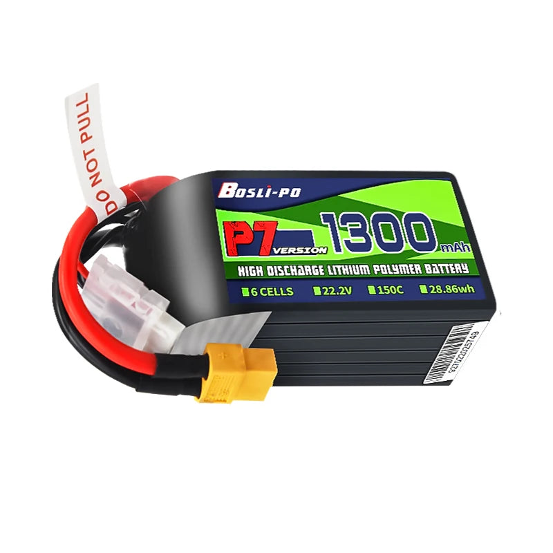 Boslipo P7 1300mAh 150C Lipo Battery 4S 6S 8S FPV Battery for Racing Freestyle RC Drones