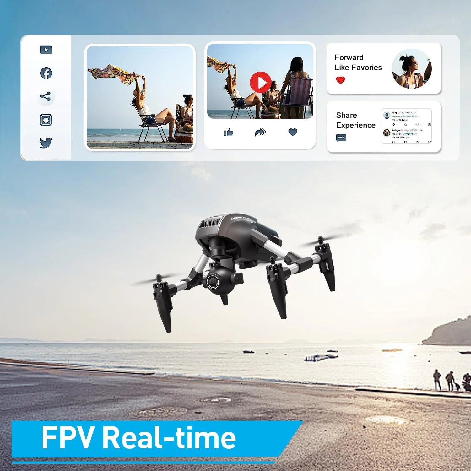 2025 New V42 WIFI FPV Drone Wide Angle HD 4K/1080P Camera Height Hold  Quadcopter RC Helicopter Drones Toy Gift for Kids Adults