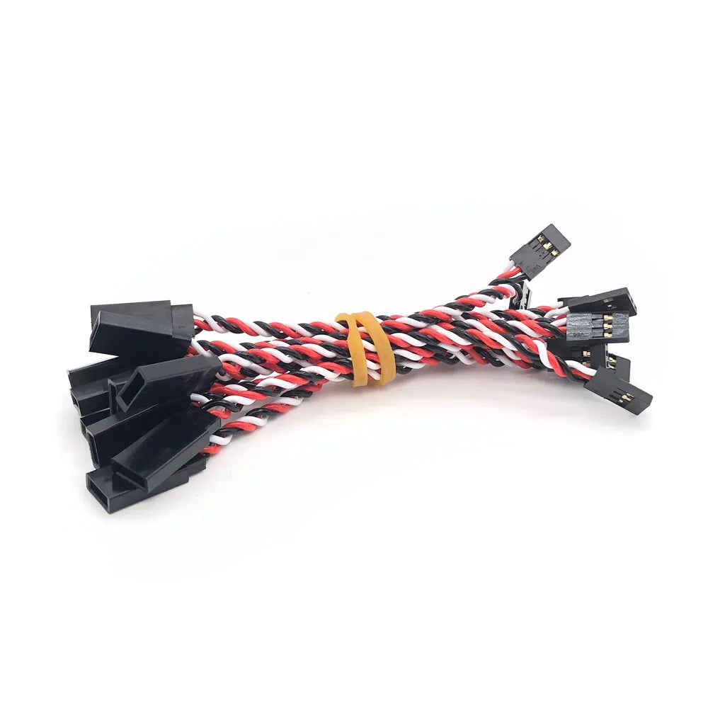 10/20PCS RC Servo Extension Cord Cable Wire Lead JR 100/150/200/300/500mm Connector for RC Fixed-Wing Helicopter Ariplane Drone