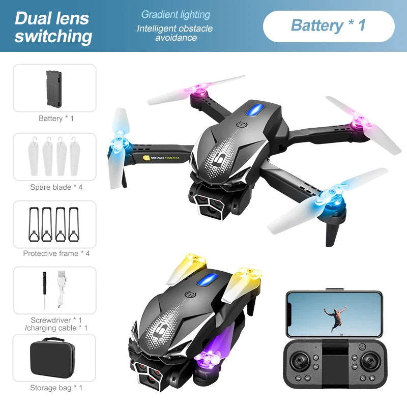 LU200 8K GPS Drone Triple Camera & Omnidirectional Obstacle Avoidance,  FPV Quadcopter for Aerial Photography, 10KM Range
